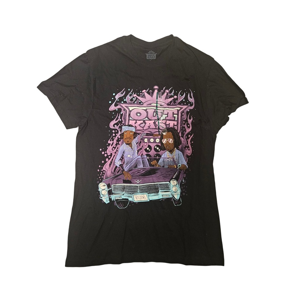 Outkast Hip Hop Rap Graphic T‎ Shirt Mens Black Music Group Tee